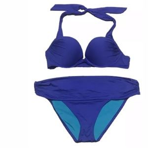 VS push up padded halter top & bikini bottom set